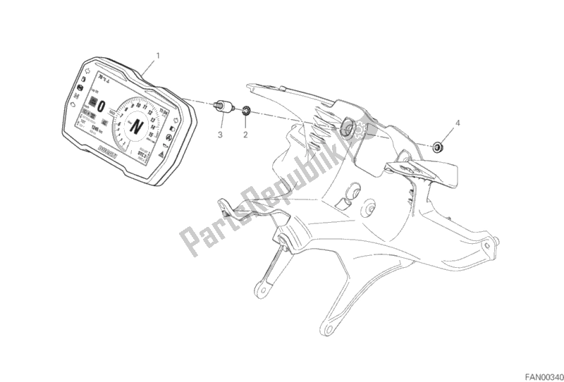 Toutes les pièces pour le Tableau De Bord du Ducati Superbike Panigale V4 S USA 1100 2019